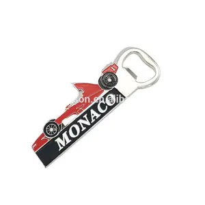 Apribottiglie Monaco Souvenir personalizzato in metallo F1 Racing Car con apribottiglie magnete