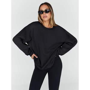 2025 à la mode reine femmes sweats en soie confortable surdimensionné col rond hauts confortables automne hiver tenues en taille 4XL - Product Image 2