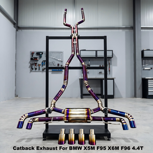 Système d'échappement en titane Vortex Performance compatible avec BMW X5M F95 X6M F96 4.4T 2020-2025, silencieux à soupape électronique violet - Product Image 1