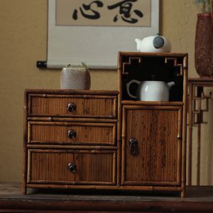 Armoire à thé en bambou Meilu, un chef-d'œuvre, boîte de rangement artisanale pour service à thé en bambou, abri à thé en bambou, indispensable pour la salle de thé. - Product Image 2