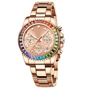 Drioshipping Nuevo Reloj de Negocios con Diamantes para Mujer, Reloj de Cuarzo a la Moda, Resistente al Agua - Product Image 4