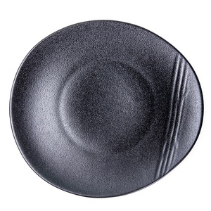 Thân thiện với môi trường nhiệt độ cao gốm bộ đồ ăn màu đen Sứ đồ ăn tấm sọc bền Đồ dùng nhà bếp không thường xuyên màu đen - Product Image 5