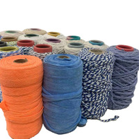 Fil de serpillière en coton recyclé 50% coton 50% polyester, blanc brut blanchi, écologique, pas cher, en gros de Chine, 0.2 Ne 8 Ne