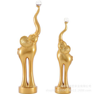 Moderna y Creativa Figura Decorativa de Elefante Esculpida en Resina Epoxi, Arte Popular para la Entrada del Hogar, Sala de Estar, Mueble de TV, Junto a la Ventana o Sobre el Suelo - Product Image 5