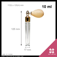 Atomiseur de parfum cylindrique en verre Well Lord Inc. 5ml/10ml PB152_C01, sérigraphie couleur personnalisée, qualité certifiée, livraison gratuite