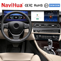 Navihua для BMW 5 серии F10 2011-2017: Двухэкранный 32-дюймовый изогнутый дисплей с Linux-системой, цифровая приборная панель LCD и Android-радиоэкран