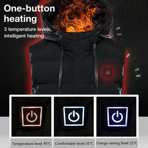 STOCK Smart Heated Vest Cotton Filling Battery Not Included 5v Men <strong>Work</strong> Thermal <strong>Body</strong> <strong>Warmer</strong> Plus Size 9 Heating Zones Gilet - Product Image 4