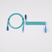 Câble de clavier USB-A Type-C enroulé détachable en métal de type aviateur, conducteur en cuivre pur, design pastel coloré pour clavier mécanique