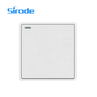 Sirode T4 Series British Standard Modern Luxury Color blanco PC Plate 2 Gang 1 Way Interruptores de pared y enchufes para el hogar