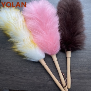 Miễn phí Mẫu 26inch Vòng xử lý lambswool Khăn lau bụi len lông khăn lau bụi cho hộ gia đình làm sạch - Product Image 2