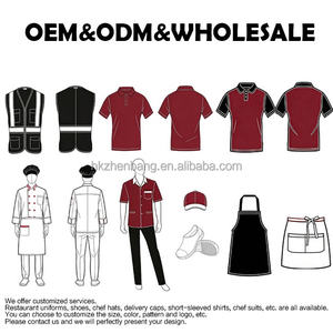 Blouse unisexe respirante personnalisée pour les travailleurs de l'industrie alimentaire Uniforme de chef Chapeau de chef Chaussures de chef Tablier - Product Image 5