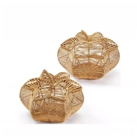 Panier de rangement tissé à la main, boîte de rangement style citrouille, panier de rangement pour articles divers de bureau, panier de décoration pour la maison