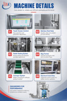 Machine d'emballage automatique industrielle pour sachets de pousses de légumes et granulés alimentaires, pour ligne de production