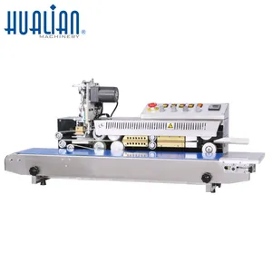 FRS-1010I Hualian Ribbon Printing Code Packing Oil Food Pouch Continuous Plastic Bag Heat Band Sealer Sealing Machine