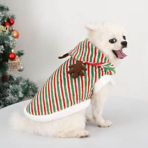 2025 mantel Anjing natal hangat Sweatshirt bertudung perlengkapan hewan peliharaan musim gugur dan musim dingin lucu grosir pakaian hewan peliharaan - Product Image 4