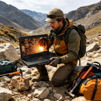 Portátil Robusto de 14/15.6/17.3 Pulgadas de Alto Rendimiento para Campo, Intel I7/I9 11/13ª Gen, 2.4G+5G, GPS con Puerto Serial