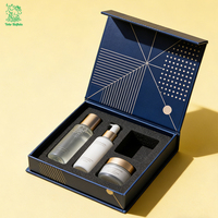 Boîte d'emballage rigide de luxe personnalisée avec fermeture magnétique pour marque de soins de la peau haut de gamme avec design de logo
