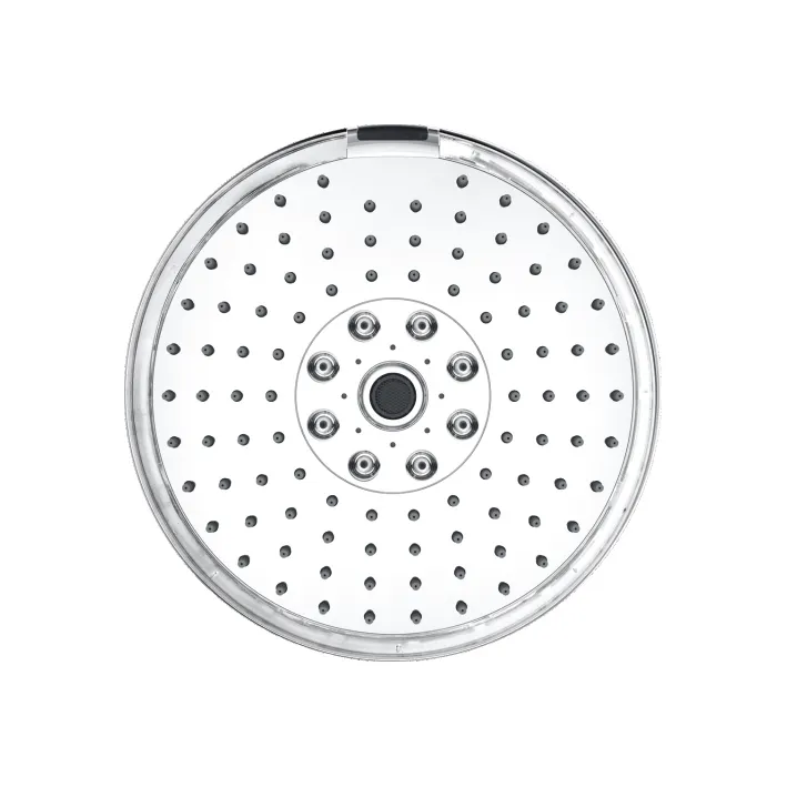 3F168 round chromed 3 function touchless sensor smart rain fall shower full led rain shower set for bathroom