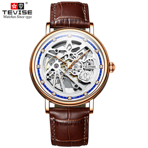 casual fashion men's <b>watch</b> with leather strap, luminous automatic <b>mechanical</b> <b>watch</b>, business and fashionable <b>mechanical</b> <b>watch</b> - Product Image 2