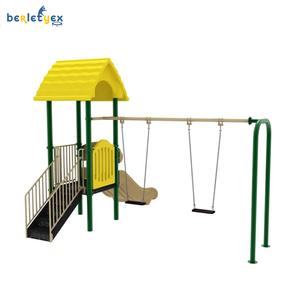 Comercial Duradero Barato Niños Columpio al aire libre Equipo de juegos de entretenimiento Juego de <span class=keywords><strong>parque</strong></span> de alta calidad Tobogán de bebé pequeño personalizado - Product Image 2