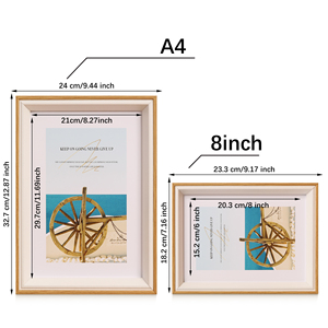 <span class=keywords><strong>Cadre</strong></span> <span class=keywords><strong>photo</strong></span> MDF bicolore vertical de bureau 4x6 5x7 6x8 8x10 – Décoration artistique simple et élégante pour la maison, cadeau, à poser sur table - Product Image 5
