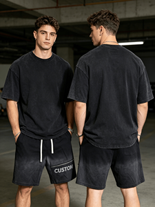 Shorts pour hommes 100% coton personnalisés, 430g, coupe ample, style vintage, avec cordon de serrage, effet délavé à l'acide, type cargo - Product Image 6
