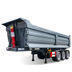Vente en gros d'usine Sinotruk 80 tonnes Semi-remorque benne basculante en acier Shandong à prix d'usine - Product Image 3