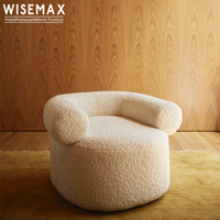 WISEMAX Fauteuil de loisirs en peluche à la mode, décoration de salon simple style italien et français, canapé d'hôtel et villa