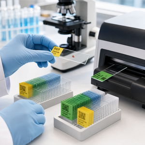 MEDONLY Portaobjetos de Microscopio de Vidrio Esmerilado a Color para Laboratorio Médico y de Patología, con Impresión por Transferencia Térmica para Identificación - Product Image 6