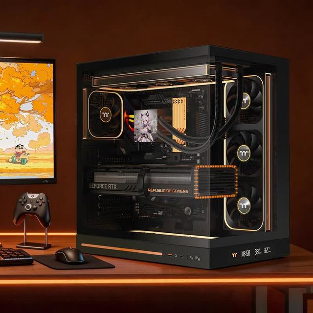 Thermaltake(tt) Steel Shadow Es Sea View Case Computer Case Black Supports 360 Water Cooling Atx Motherboard