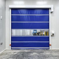 Volet roulant électrique latéral moderne en polymère PVC avec composants en acier inoxydable et finition étanche pour atelier intérieur