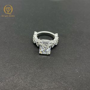 Luxury Design Women's <b>14K</b> <b>Gold</b> <b>Ring</b> High Clarity D Color Lab Grown Diamond IGI Certificate 5ct Radiant Cut Synthetic Diamond - Product Image 1