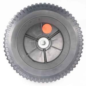 200mm Solid Plastic 8x2.5 Inch Semi-Pneumatic Wheel Plastic Rim <strong>Garden</strong> <strong>Cart</strong> Lawn Mower Tire Material Handling Equipment Parts - Product Image 2