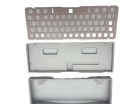Clavier en alliage d'aluminium 6061 usiné CNC, certifié ISO 9001:2015, anodisation, gravure laser, brochage, fraisage