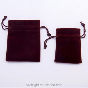 Custom Recyclable Velvet Jewelry <b>Pouches</b> with Gold Foil Logo <b>Drawstring</b> Bag for Gift Packaging Watch & Necklaces - Product Image 3