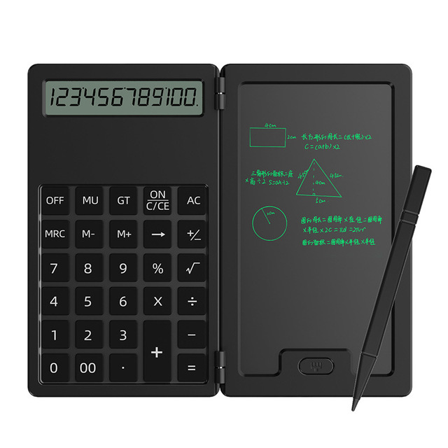 Smart Home Mini Foldable Scientific Calculators 5Inch with LCD Notepad Writing Pad With Stylus for Students Office