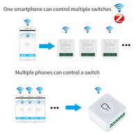 Mini Módulo Interruptor Inteligente de 16A, Módulo de Disyuntor Inteligente Zigbee, Compatible con la Aplicación Smart Life, Home Assistant, Hotel, Android, PC
