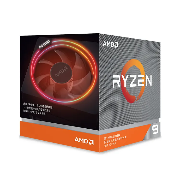 AMD R9 3900X 12-कोर 24-धागा व्रेथ के साथ खुला डेस्कटॉप प्रोसेसर सीपीयू 3900X R9 चश्मे कूलर का नेतृत्व किया