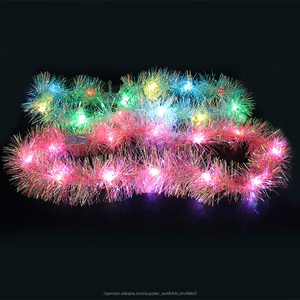 Neue Werbung ChristmasTinselFestival Dekorationen glow in <span class=keywords><strong>the</strong></span> dark lametta halskette - Product Image 1