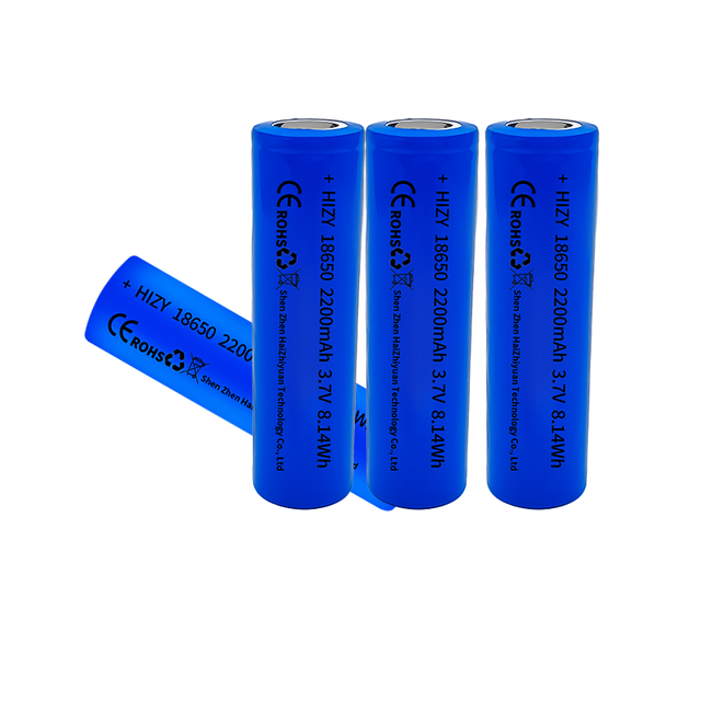 Factory Wholesale 18650 3.7V 2200mAh Rechargeable Cylindrical Lithium Ion Battery