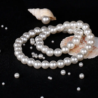 Perles d'imitation en plastique ABS blanc en vrac de fournisseur chinois, perles lâches pour boucles d'oreilles et accessoires de bijoux, 2mm-20mm avec ou sans trou