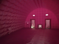 Tente de fête gonflable géante noire en forme d'arche avec éclairage LED portable pour discothèque et boîte de nuit