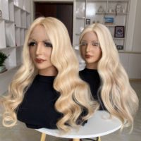 Pelucas Balayage Rubio Ceniza de Cabello Humano, Pelucas Frontales de Encaje HD Sin Pegamento, Cabello Virgen Europeo Natural, Pelucas Médicas de Encaje Completo, Listas para Enviar