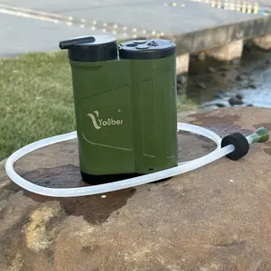 Acampamento ao ar livre filtro palha elétrica água filtragem sistema Personal Water Filter Caminhadas Survival outdoor água filtro