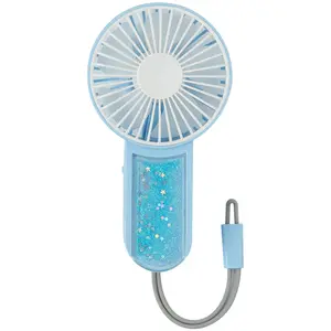 2022 New Quicksand Hand ventilator Lanyon tragbare USB Mini Lichter Aufladen kleiner Lüfter Geschenk