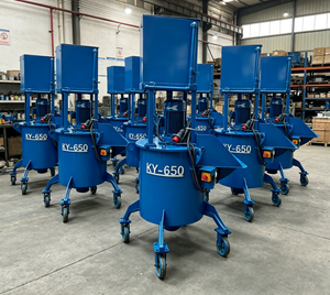 Construction site water tank-equipped concrete mixer, mobile electric cement mixer with 250L slurry storage capacity - Product Image 5