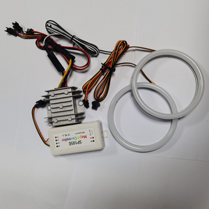 Anneaux halo LED pour voiture, contrôle RF via application ADT, RGBW, effet dynamique, étanches, revêtement en coton, 16 millions de couleurs, 3000 lumens, ajustement universel - Product Image 4