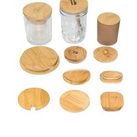 Couvercle de bocal de rangement carré ou rond en bambou, couvercle de tasse, couvercle de mug Mason pour boissons