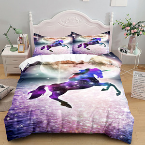 Haute qualité 3 pièces étoile <span class=keywords><strong>licorne</strong></span> numérique imprimé housse <span class=keywords><strong>de</strong></span> <span class=keywords><strong>couette</strong></span> ensemble usine Offre Spéciale drap <span class=keywords><strong>de</strong></span> lit et housse <span class=keywords><strong>de</strong></span> <span class=keywords><strong>couette</strong></span> pour enfants - Product Image 5