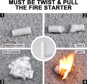 RUNSON Camping BBQ Grill Cheminée Poêle à granulés de bois d'urgence Imperméable Coton Naturel Allume-feu Rapide Tinder Allume-feu - Product Image 2